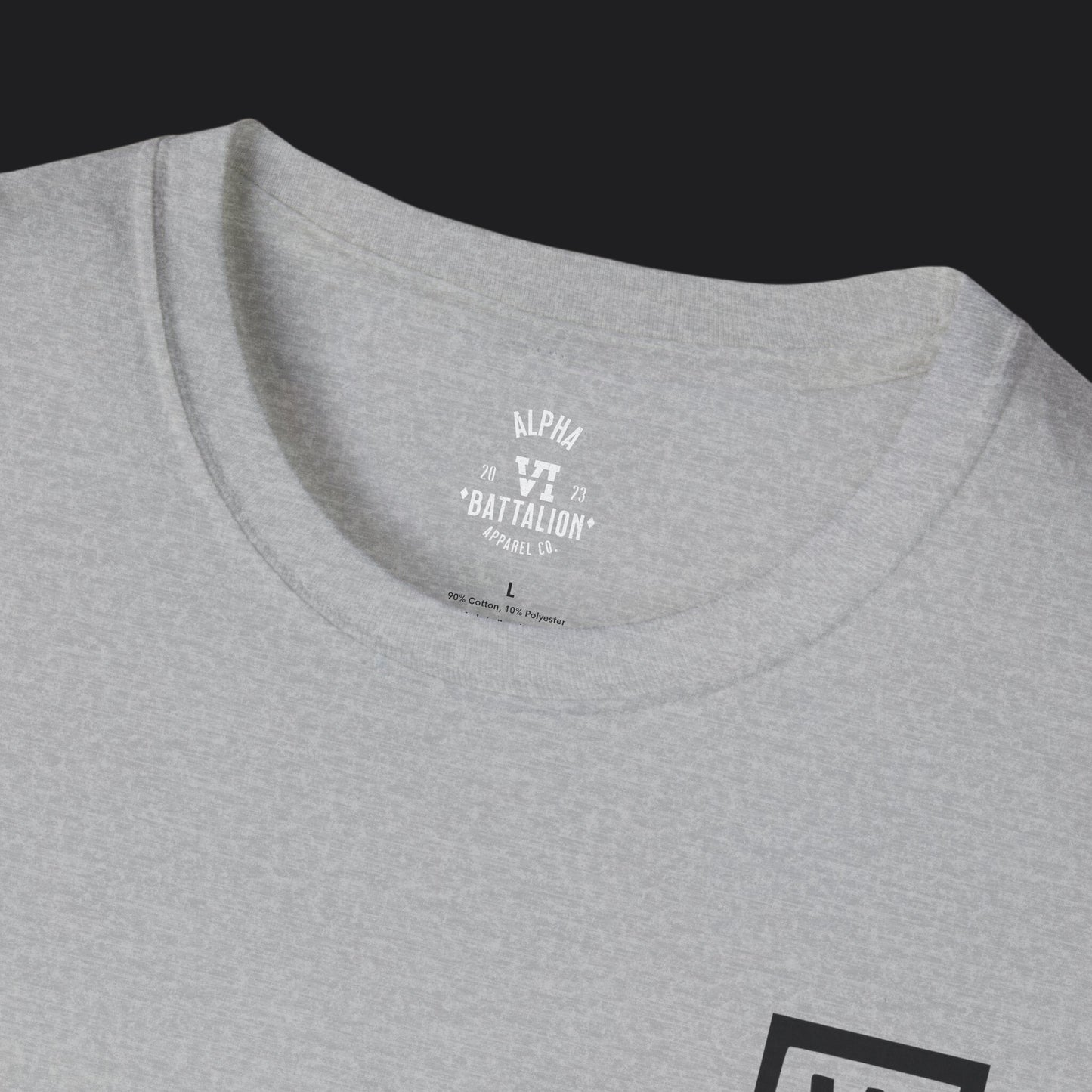Alpha VI Battalion Vertical Block Tee — Veteran Brand Military T-Shirt