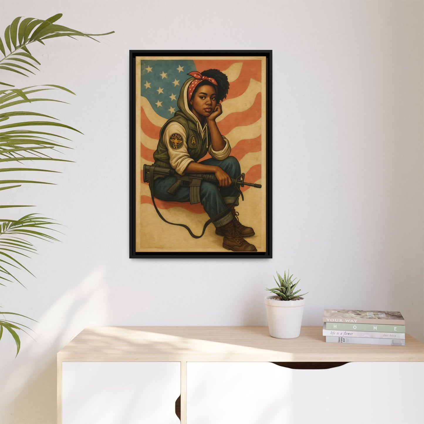 Waiting Warrior – Heritage Edition Framed Canvas