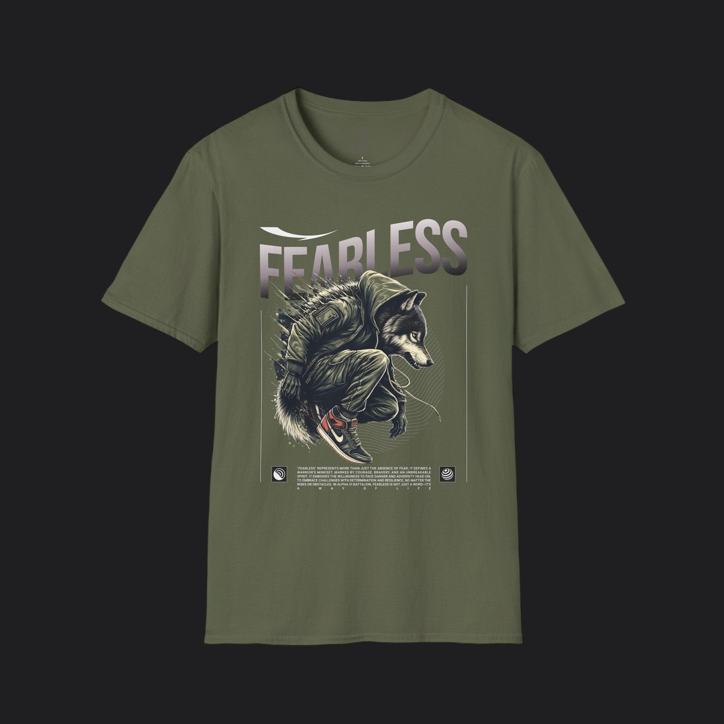 Fearless Alpha VI Streetwear Tee — Veteran Military Urban T-Shirt