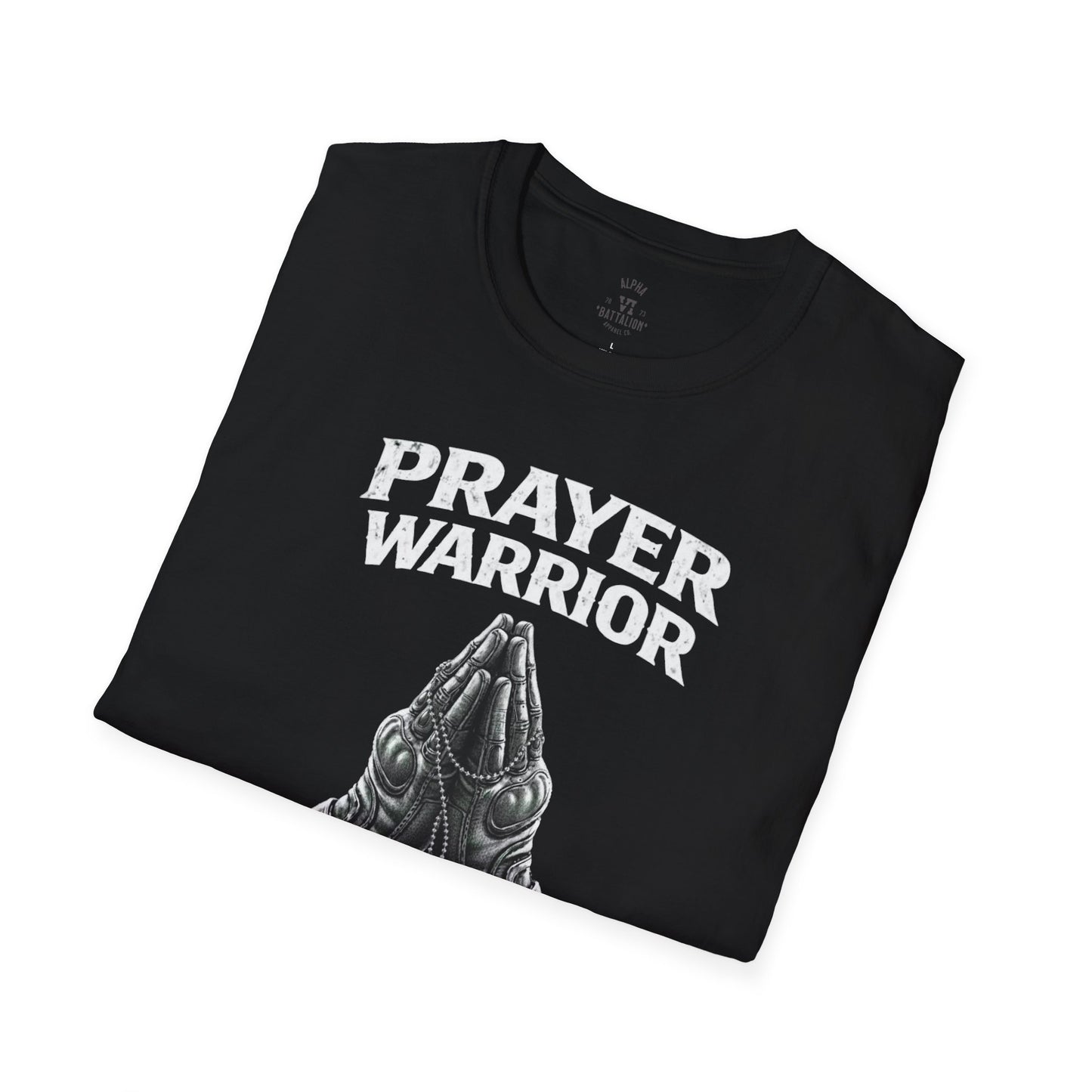 Prayer Warrior Tee Male — Christian Veteran Faith Military T-Shirt