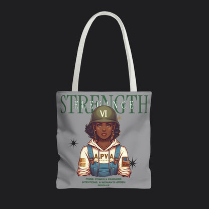 Strength and Elegance Heritage Edition Tote Bag — Military Women Veteran Canvas Bag