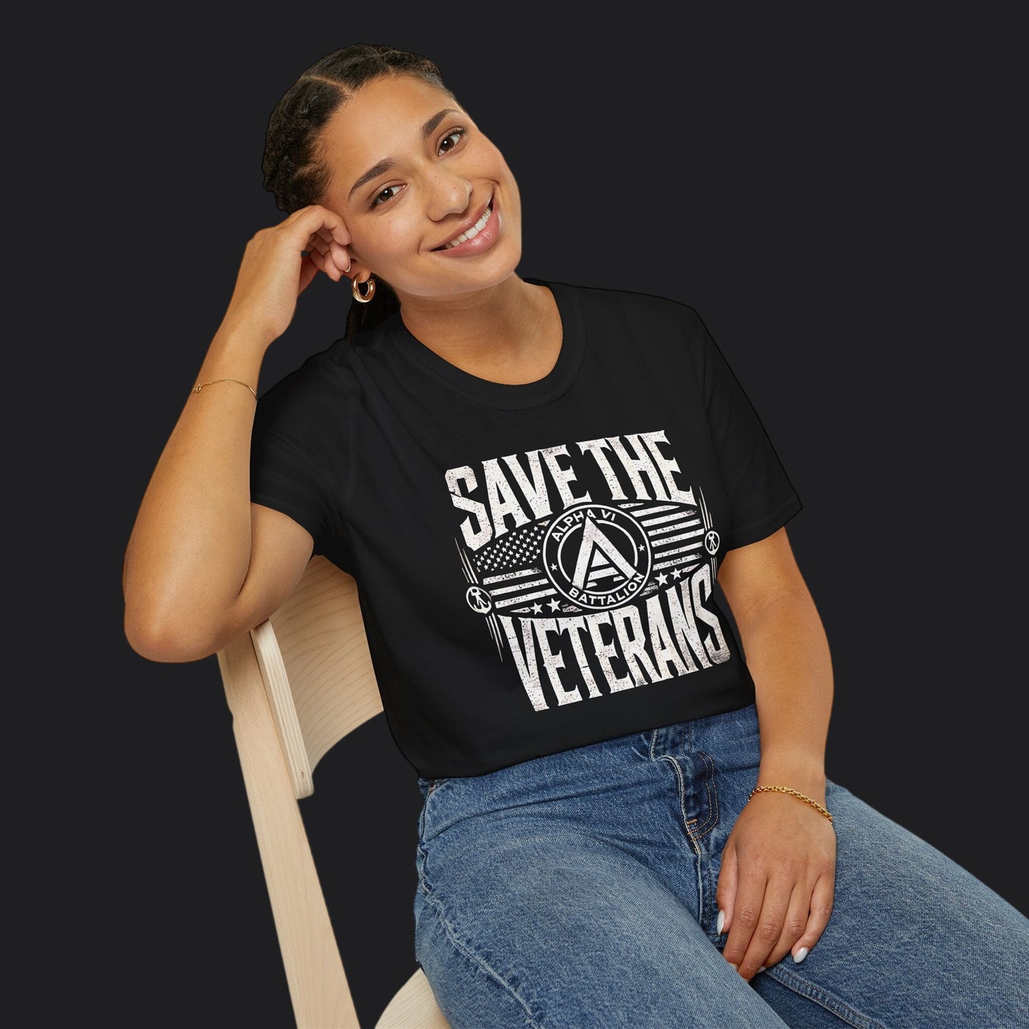 Save the Veterans Tee Standard — Veteran Suicide Prevention T-Shirt
