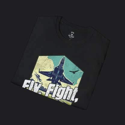 Fly Fight Win Air Force Motto Tee — USAF Veteran Military T-Shirt