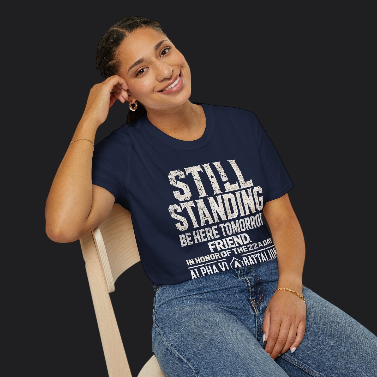 Still Standing Tee — Veteran Suicide Prevention Resilience T-Shirt
