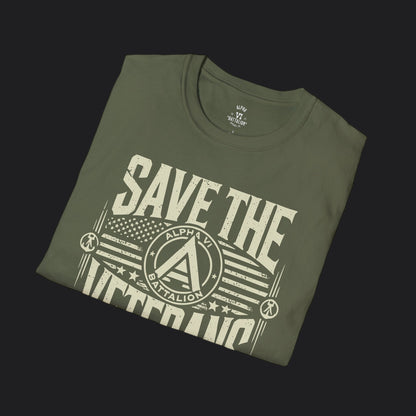 Save the Veterans Disintegration Edition Female — Veteran Awareness T-Shirt