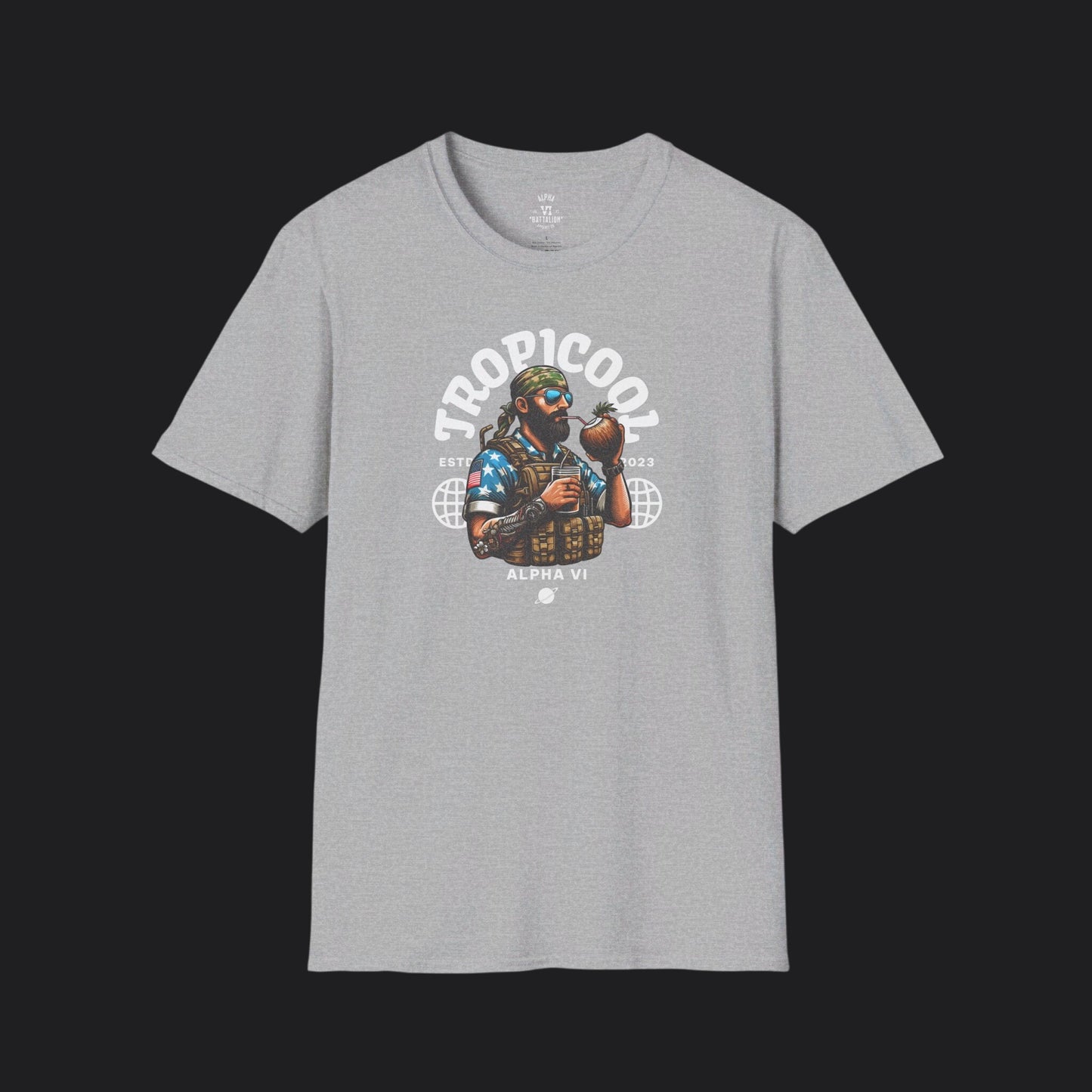 TROPICOOL Tee — Tropical Veteran Military Humor T-Shirt