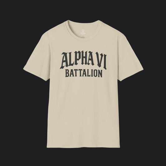 Alpha VI Battalion Crest Tee — Veteran Brand Core Identity T-Shirt v2