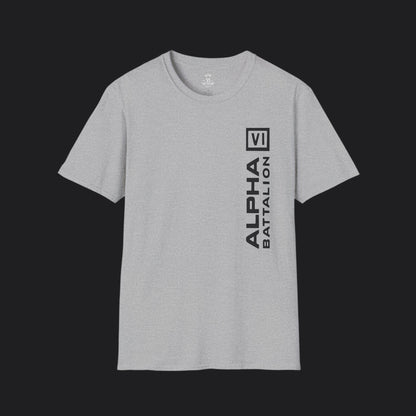 Alpha VI Battalion Vertical Block Tee — Veteran Brand Military T-Shirt