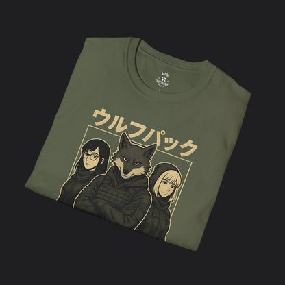 Alpha VI Battalion Wolf Pack Anime Tee — Military Wolf Pack Veteran T-Shirt
