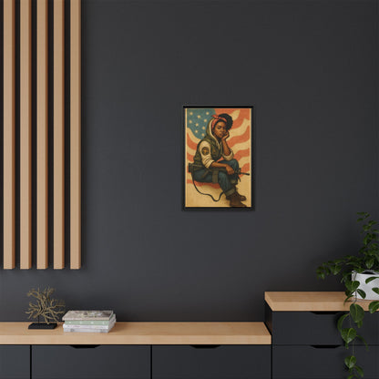 Waiting Warrior – Heritage Edition Framed Canvas