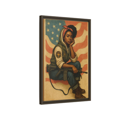 Waiting Warrior – Heritage Edition Framed Canvas