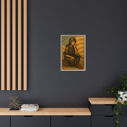 Waiting Warrior – Spirit Edition Framed Canvas