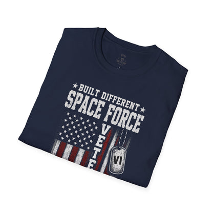 Built Different Space Force Veteran Tee