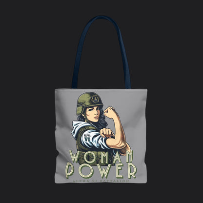 Rosie the Riveter Tote Bag — Women's Empowerment Military Canvas Bag
