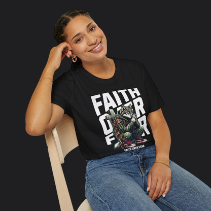 Faith Over Fear Tee — Christian Faith Veteran Military T-Shirt