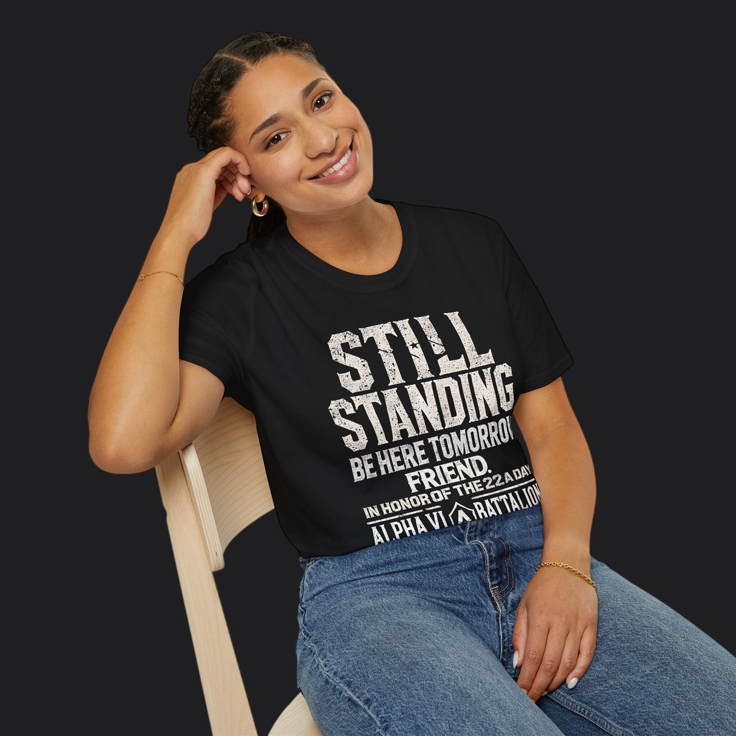 Still Standing Tee — Veteran Suicide Prevention Resilience T-Shirt