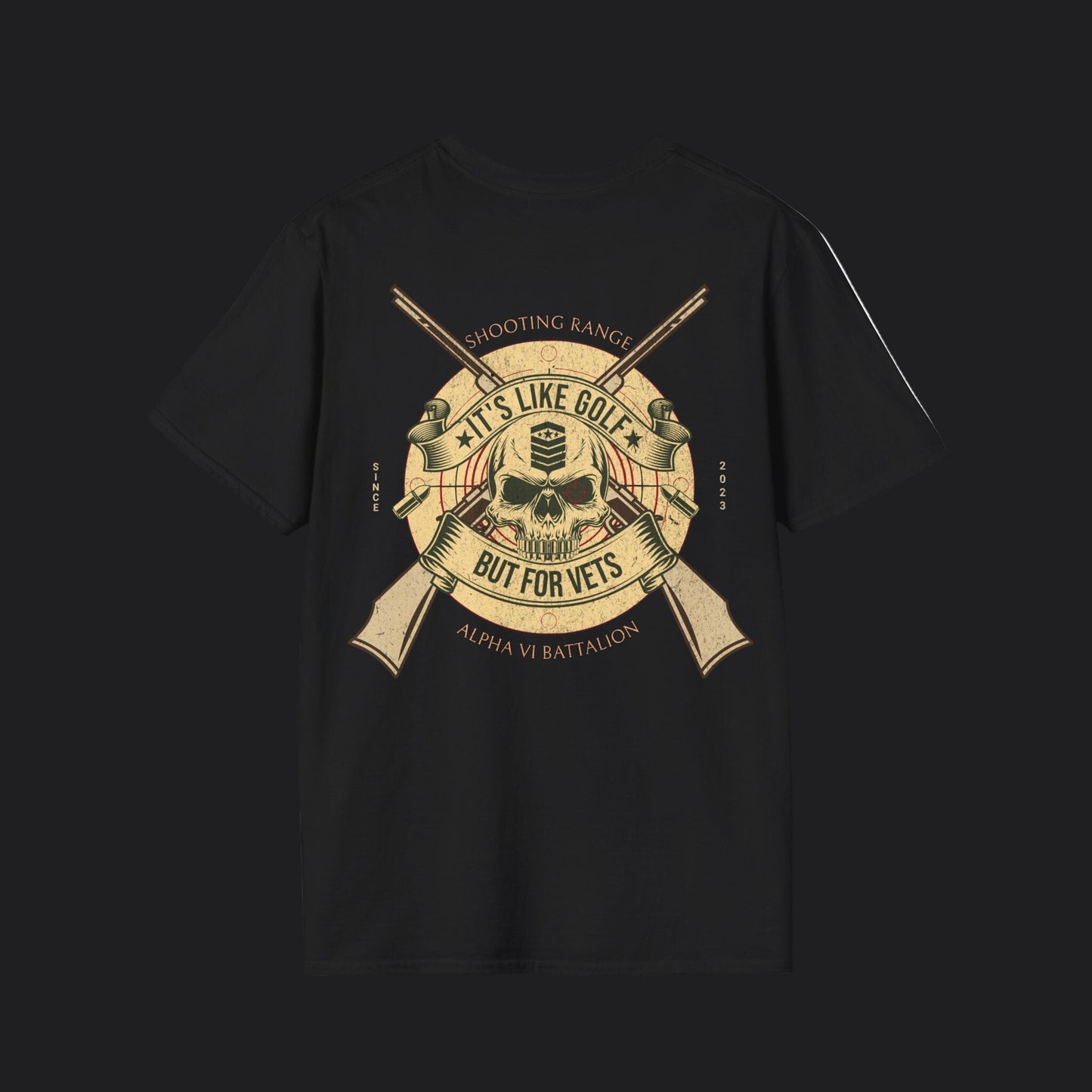 Shooting Range Golf For Vet Tee — Funny Veteran Military Humor T-Shirt