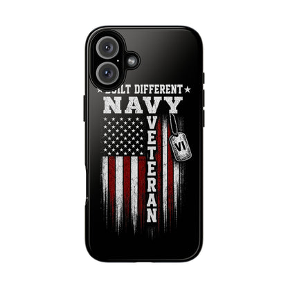 Built Different Navy Veteran Tough Phone Case