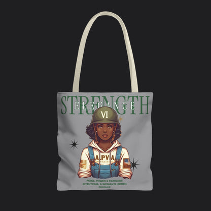 Strength and Elegance Heritage Edition Tote Bag — Military Women Veteran Canvas Bag
