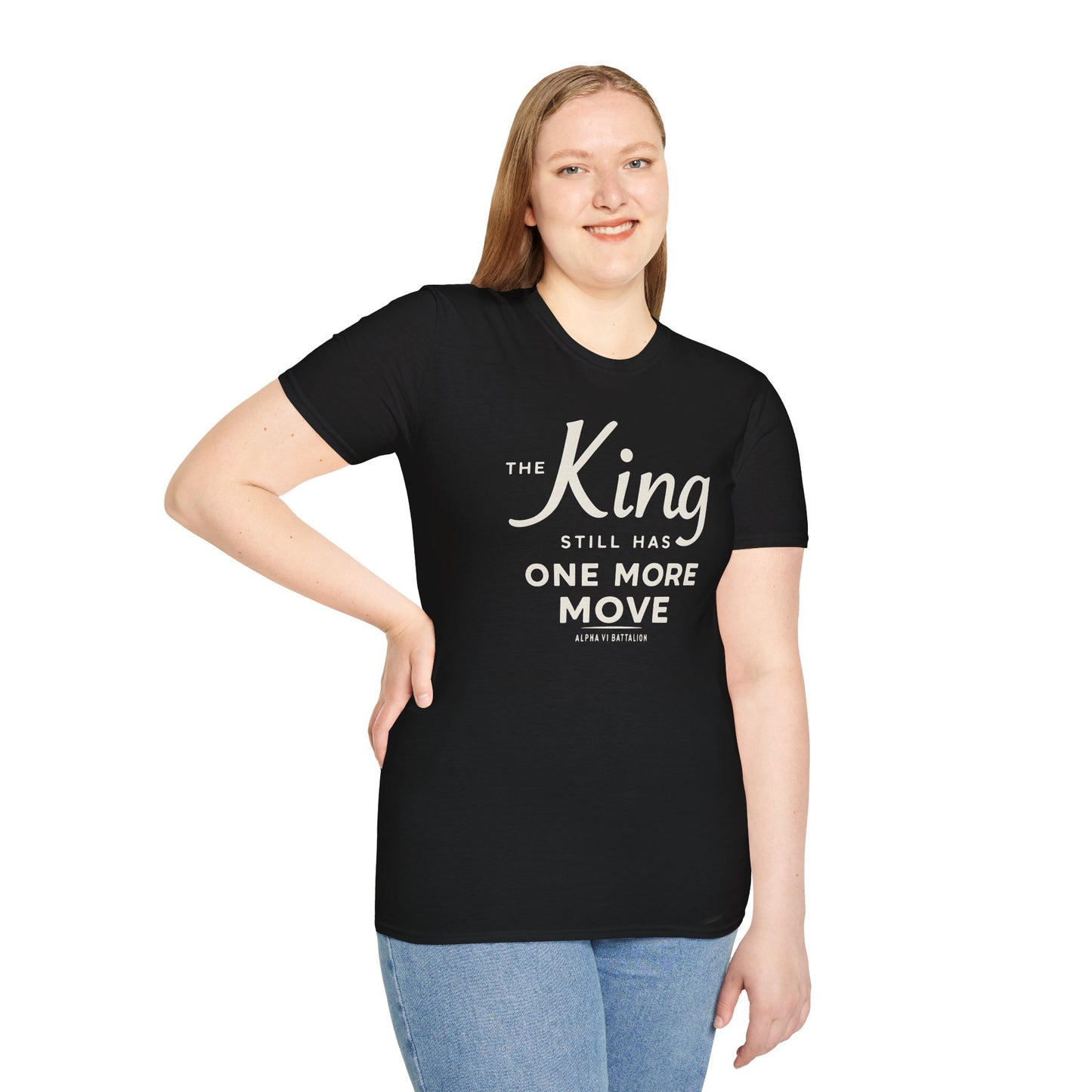 The King Still Has One More Move Tee — Light Text