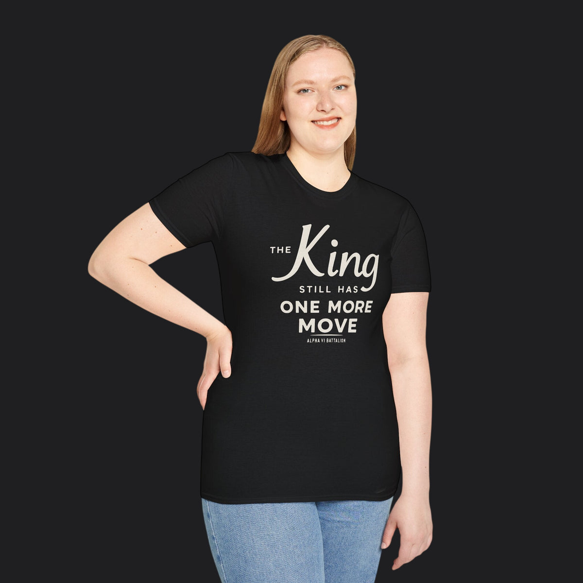 The King Still Has One More Move Tee — Light Text