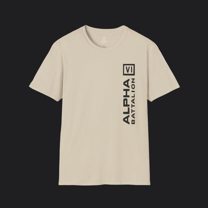 Alpha VI Battalion Vertical Block Tee — Veteran Brand Military T-Shirt