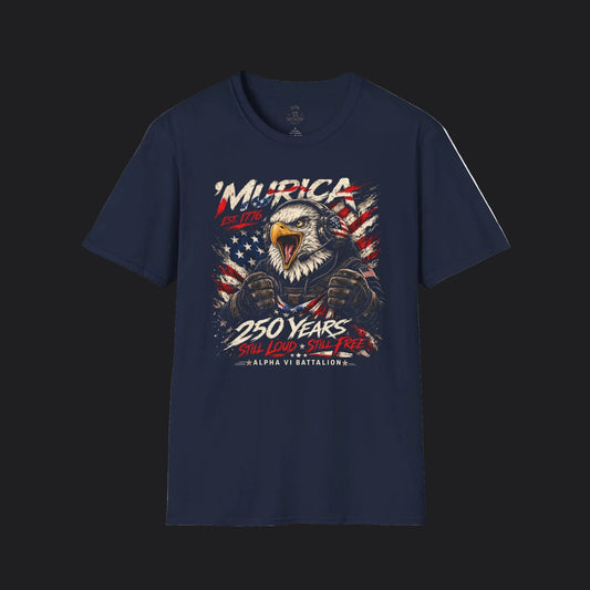 'Murica 250 Years Tee — Patriotic American Veteran T-Shirt
