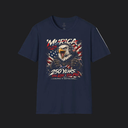 'Murica 250 Years Tee — Patriotic American Veteran T-Shirt