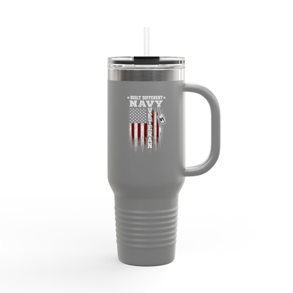 Built Different Navy Veteran 40oz Tumbler