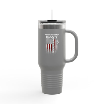Built Different Navy Veteran 40oz Tumbler