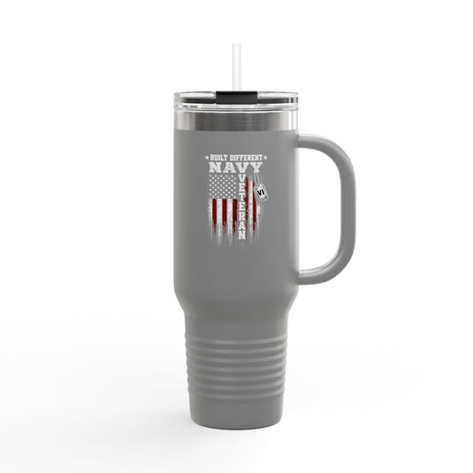 Built Different Navy Veteran 40oz Tumbler