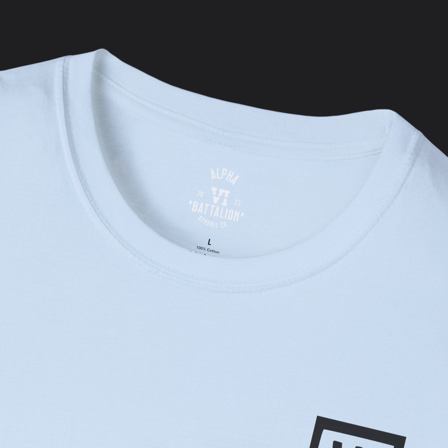 Alpha VI Battalion Vertical Block Tee — Veteran Brand Military T-Shirt