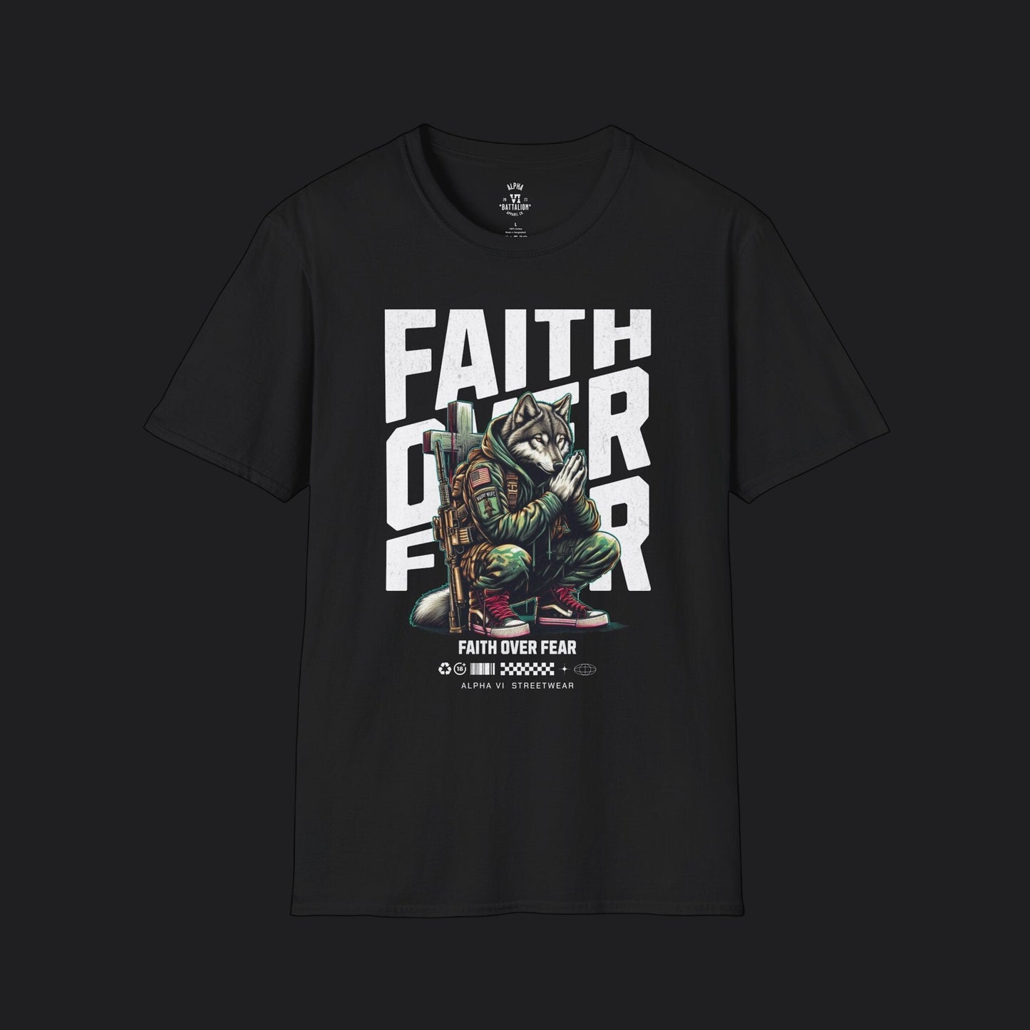 Faith Over Fear Tee — Christian Faith Veteran Military T-Shirt