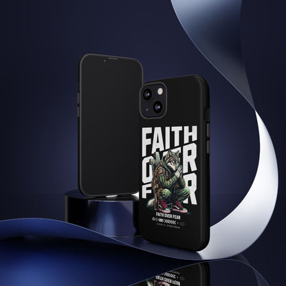 Faith Over Fear Wolf Warrior Tough Phone Case