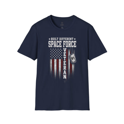 Built Different Space Force Veteran Tee