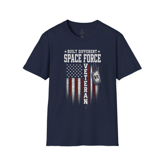 Built Different Space Force Veteran Tee