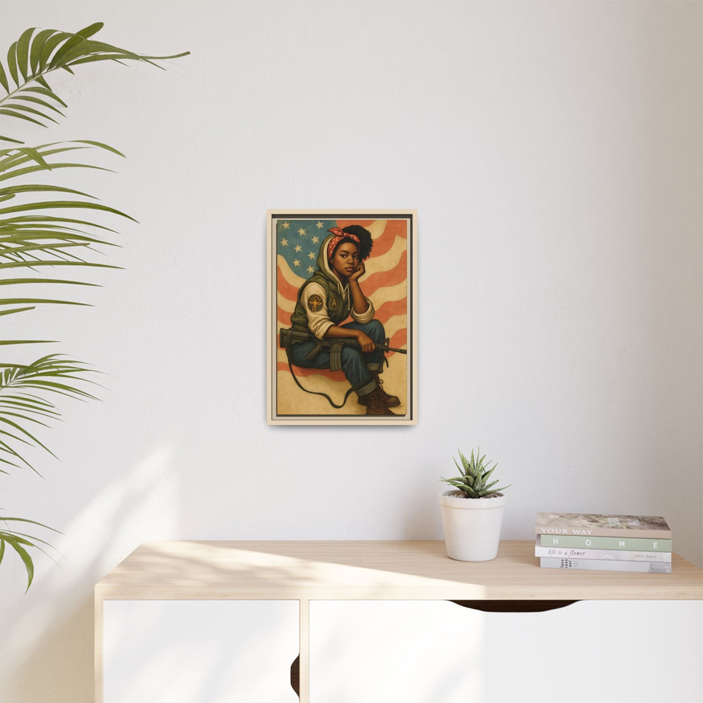 Waiting Warrior – Heritage Edition Framed Canvas