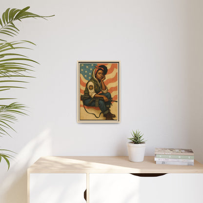 Waiting Warrior – Heritage Edition Framed Canvas
