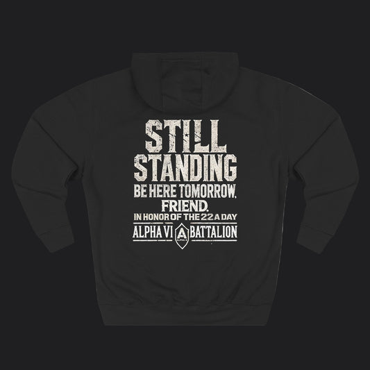 Still Standing Hoodie — Veteran Suicide Prevention Resilience Pullover