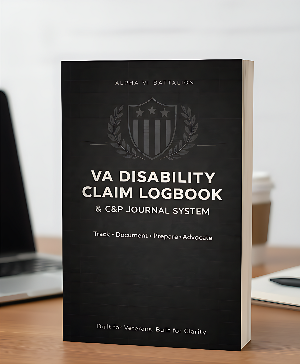 VA Disability Claim Logbook and C and P Journal System cover, veteran claim documentation system, Alpha VI Battalion