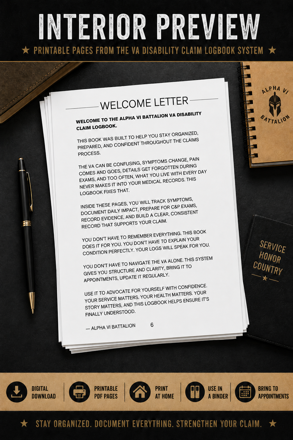 VA Disability Claim Logbook & C&P Journal System