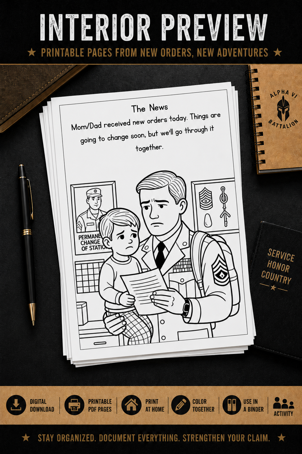 Alpha VI Coloring Book: New Orders, New Adventures – A Military Family's Journey
