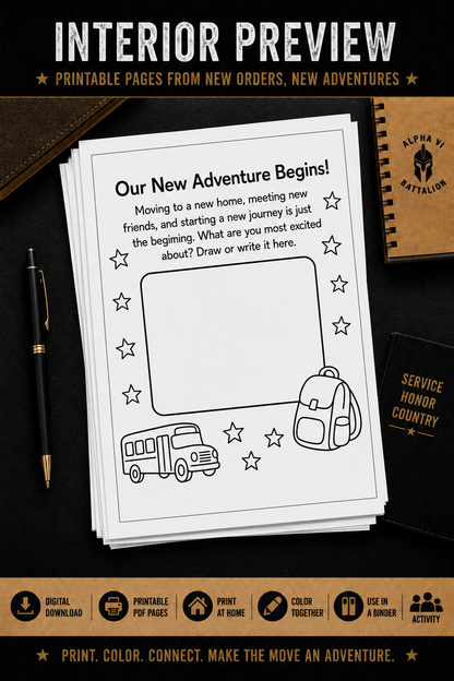 Alpha VI Coloring Book: New Orders, New Adventures – A Military Family's Journey